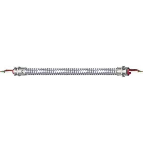 Southwire MC, Metal Clad Building Cable, Copper, 12 AWG, 3C with Ground, Silver, Stranded, 6 ft - 55294001