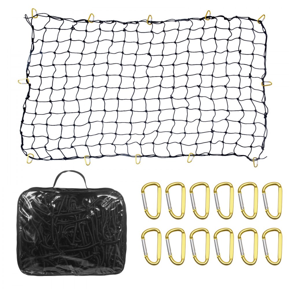 VEVOR Cargo Net Heavy Duty Bungee Cargo Net 7.2' x 10.8' Stretchable for Trucks - CDXLW7248INCDU0L0V0