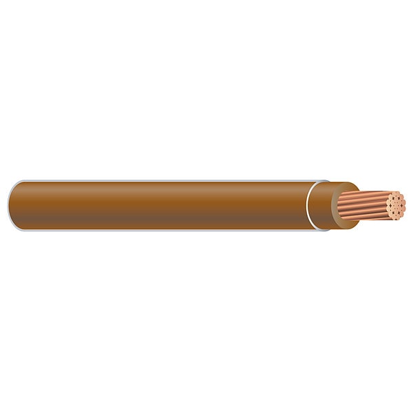 Southwire THHN, Building Wire, Copper, 12 AWG, 1C, Brown, Stranded, 1000 ft - 58018504