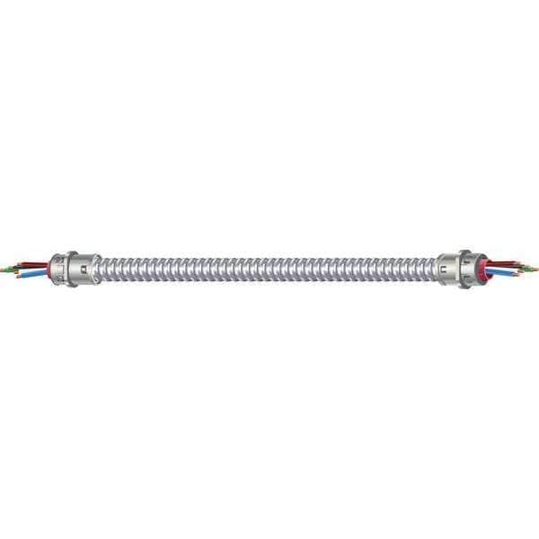 Southwire MC, Metal Clad Building Cable, Copper, 14 AWG, 4C with Ground, Silver, Solid, 6 ft - 55292501