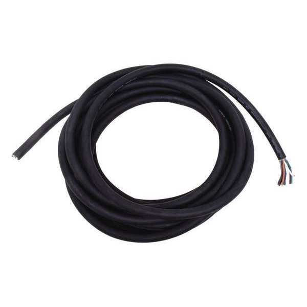 Zoro Select Portable Cord, SOOW, 18 AWG, 8 C, Black, Rubber, Stranded, 600V, Indoor/Outdoor - E3636
