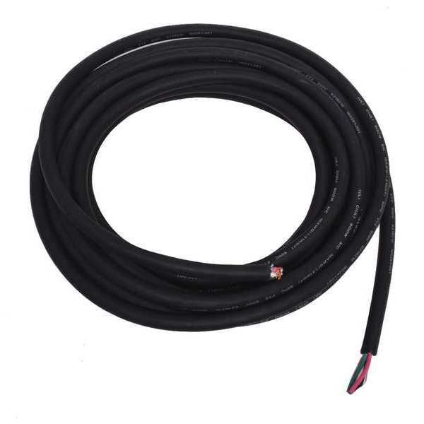 Zoro Select Portable Cord, SOOW, 16 AWG, 5 C, Black, Rubber, Stranded, 600V, Indoor/Outdoor - E3639