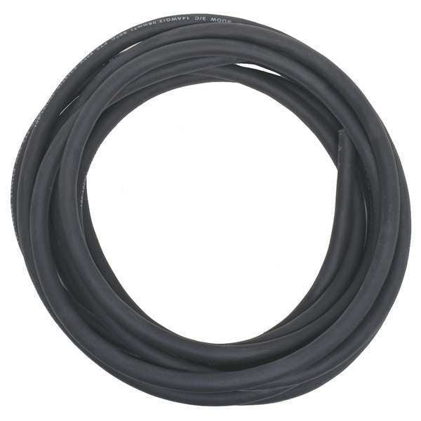 Zoro Select Portable Cord, SOOW, 14 AWG, 3 C, Black, Rubber, Stranded, 600V, Indoor/Outdoor - E3698