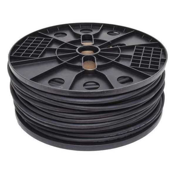 Zoro Select Portable Cord, SJOOW, 14 AWG, 2 C, Black, EPDM Rubber, Stranded, 300V, Indoor/Outdoor - E3609