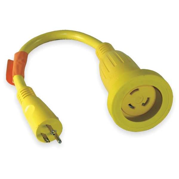Hubbell Wiring Device-Kellems Locking Cord Adapter, 30A, 5-15, L5-30 - HBL61CM22