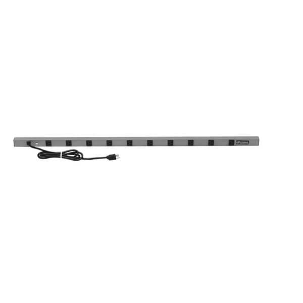 Power First Outlet Strip, 15A, 10 Outlet, 48 in., Gray - 5HN11