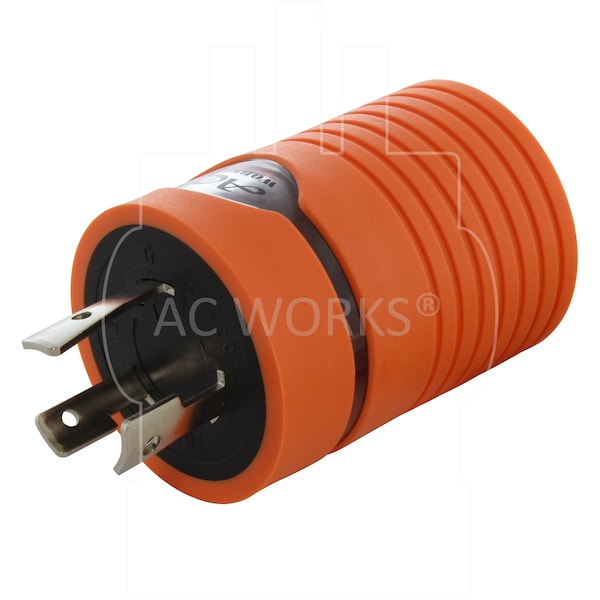 Ac Works Adapter 20A 125V L5-20P Male Plug To 5-15/20R 15/20A T-blade Female Connector - ADL520520