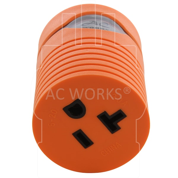 Ac Works Adapter 20A 125V L5-20P Male Plug To 5-15/20R 15/20A T-blade Female Connector - ADL520520