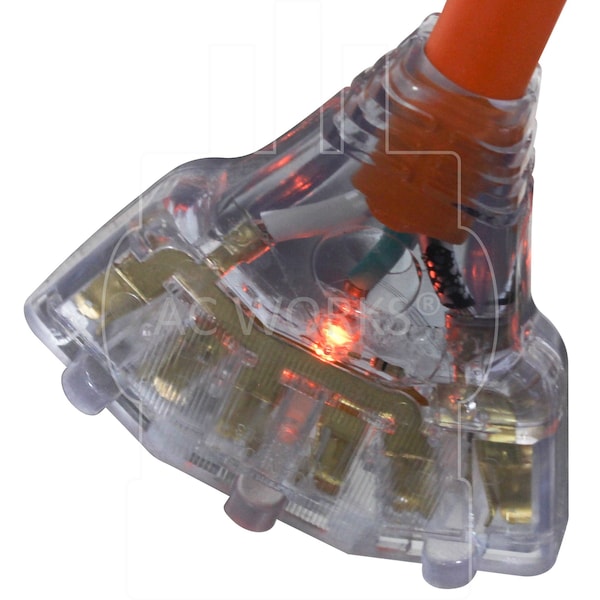 Ac Works 1.5FT 50A 3-Prong Welder 6-50P Plug to 3 NEMA 6-15/20 Tri-Outlets - S650W620-018
