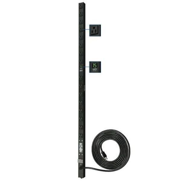 Tripp Lite PDU, 15A, 16 Outlet, 15 ft, Silver - PDUMV15