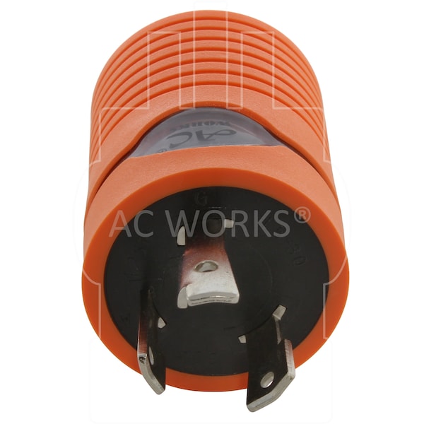 Ac Works Adapter L5-30P 30A 125V Plug to 5-15/20R 15/20A Household T-Blade Connector - ADL530520
