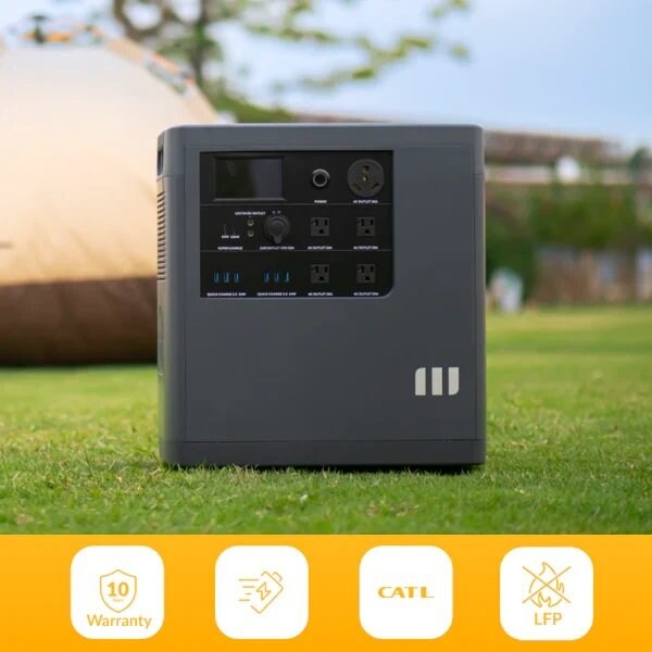 Mango Power E 3.5kw Portable Power Station- Solar Generator Kit with 2x200W  Solar Panels - MPE2x36V/200WSP