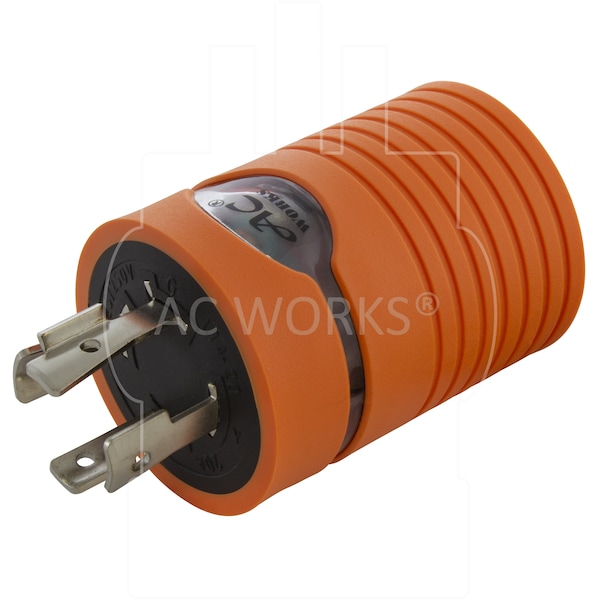 Ac Works 20A 4-Prong 125/250V L14-20P Plug to L14-30R 30A 4-Prong 125/250V Connector - ADL1420L1430