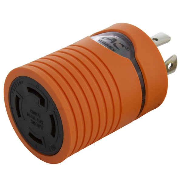 Ac Works 20A 4-Prong 125/250V L14-20P Plug to L14-30R 30A 4-Prong 125/250V Connector - ADL1420L1430