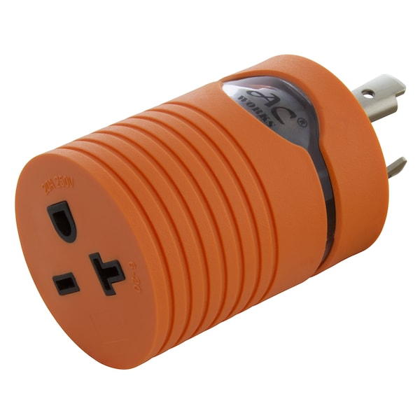 Ac Works Adapter L6-20P 20A 250V Plug to NEMA 6-15/20R 15/20A 250V Connector - ADL620620