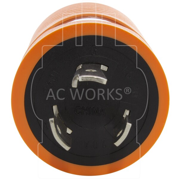 Ac Works Adapter L6-20P 20A 250V Plug to NEMA 6-15/20R 15/20A 250V Connector - ADL620620