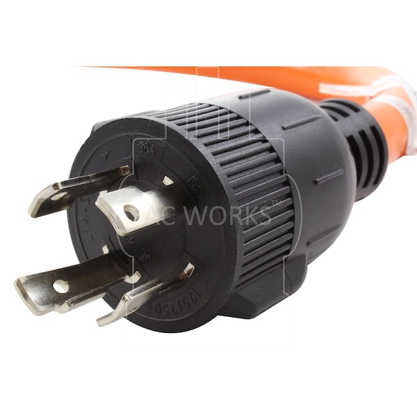 Ac Works 1.5FT Temp Power L14-30P 30A 4-Prong Locking Plug to CS6364 50A Connector - TEL1430-018
