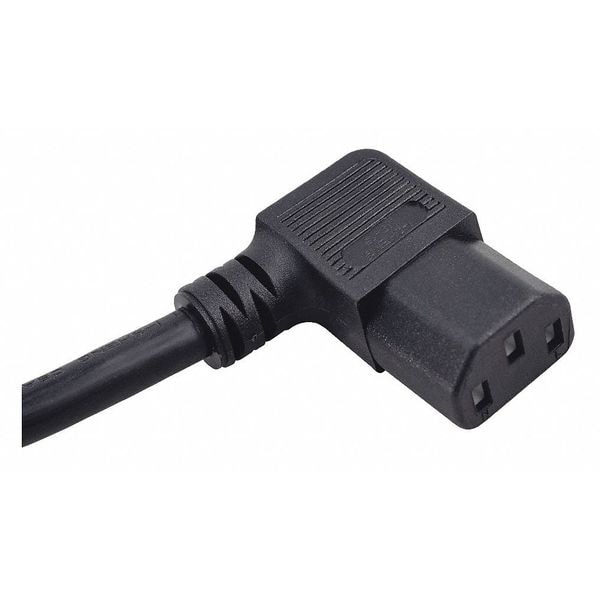 Zoro Select PC Power Cord, 5-15P, IEC C13, 6 ft., Blk, 13A - 20PX05ID