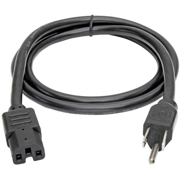 Tripp Lite Power Cord, HD, 5-15P to C15, 15A, 14AWG, 4ft - P019-004
