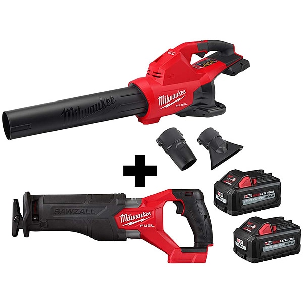Milwaukee Tool M18 DB Blower, M18 SAWZALL, 2PK M18 6.0 - 2824-20, 2821-20, 48-11-1862