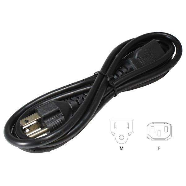 Hammond 6 ft. CORD, NEMA 5-15P TO IEC C13 - 1581C6NA