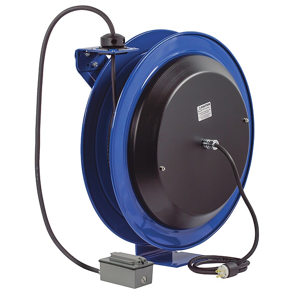 Coxreels 100 ft. 12/3 Extension Cord Reel 20 Amps 2 Outlets 120VAC Voltage - PC24-0012-F
