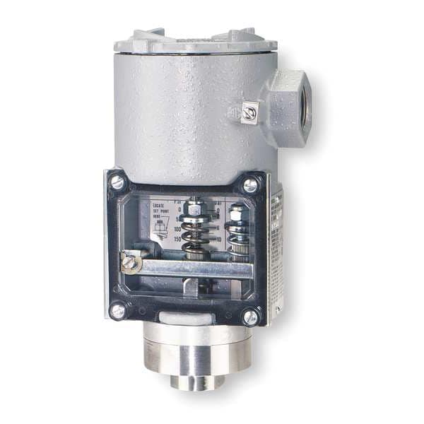 Interruptor de presión Mercoid, (1) Puerto, 1/4 pulgadas de hembra NPT, SPDT, 10 a 150 psi, Acción estándar - SA1111E-A4-K1