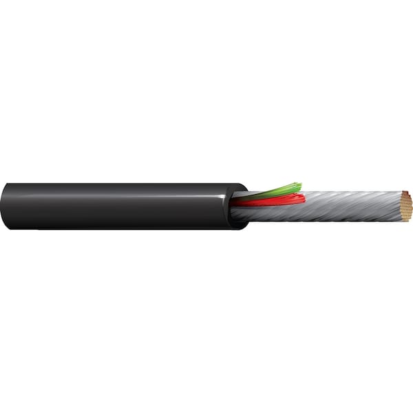 Belden Multi-Conductor Cable, 18 AWG, 1 C, Black, No Jacket, 1000V DC - 8898 010500