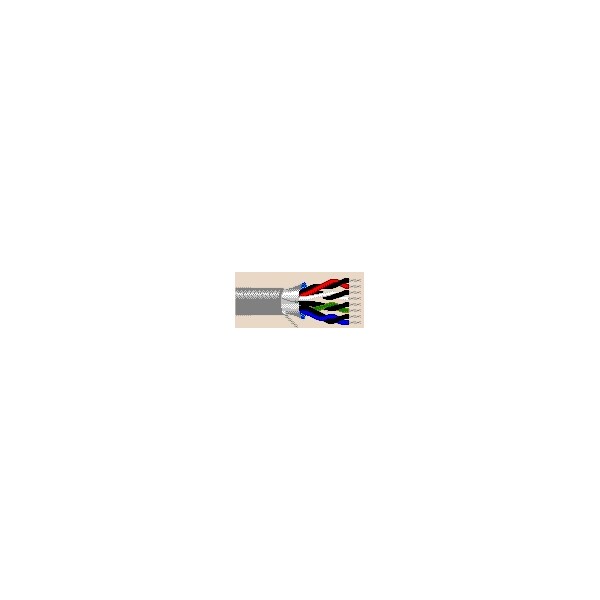 Belden Multi-conductor Cable, 24 AWG, 20 C, Chrome, PVC, Stranded, 300V AC - 9510 0601000
