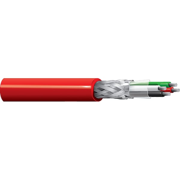 Belden Multi-Conductor Cable, 22 AWG, 9 C, Red, FEP, Stranded, 300V AC, Indoor - 83559 0021000