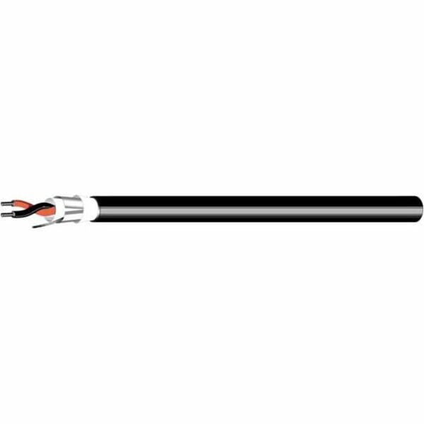 West Penn Wire Multi-Conductor Cable, 14 AWG, 2 C, Black, PVC, Stranded, 300V AC - AQ295BK1000
