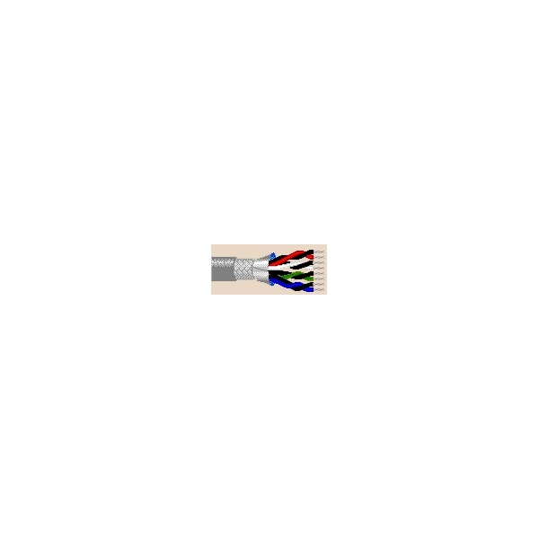 Belden Multi-conductor Cable, 22 AWG, 10 C, Chrome, PVC, Stranded, 300V AC - 8305 0601000