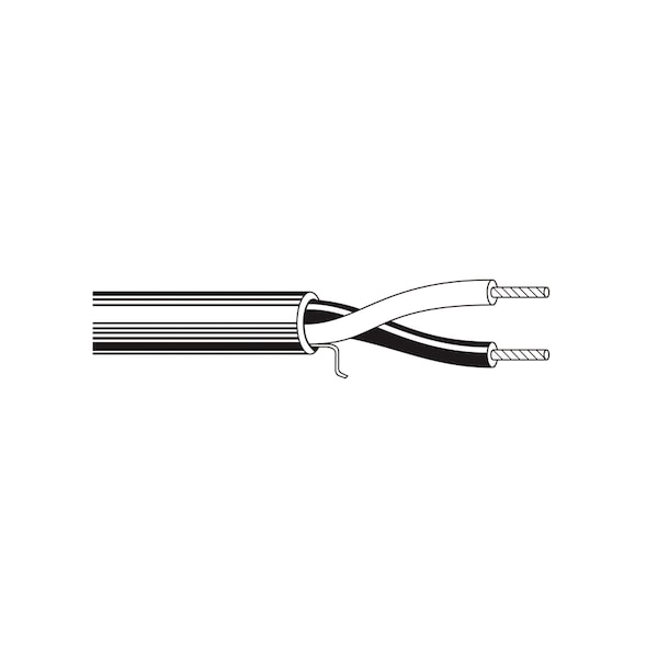 Belden Multi-Conductor Cable, 14 AWG, 2 C, Gray, PVC, Stranded, 300V AC, Indoor - 5100UE 008U1000