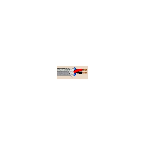 Belden Multi-Conductor Cable, 18 AWG, 2 C, Gray, PVC, Stranded, 300V AC, Indoor - 5300FE 008U1000
