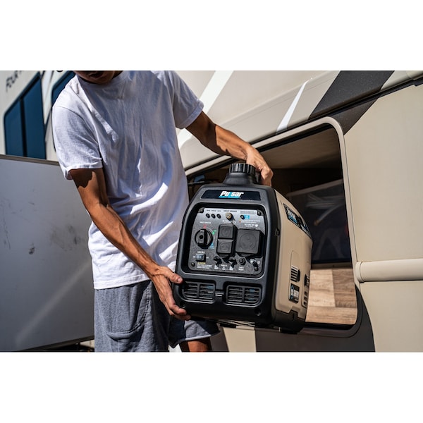 Pulsar Portable and Inverter Generator, Gasoline, 3,200 W Rated, 4,000 W Surge, Recoil Start, 120V AC - PGD40ISCO