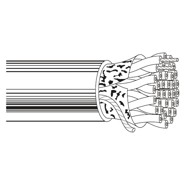 Belden Multi-Conductor Cable, 24 AWG, 6 C, Gray, PVDF, Stranded, 300V AC - 88103 0081000