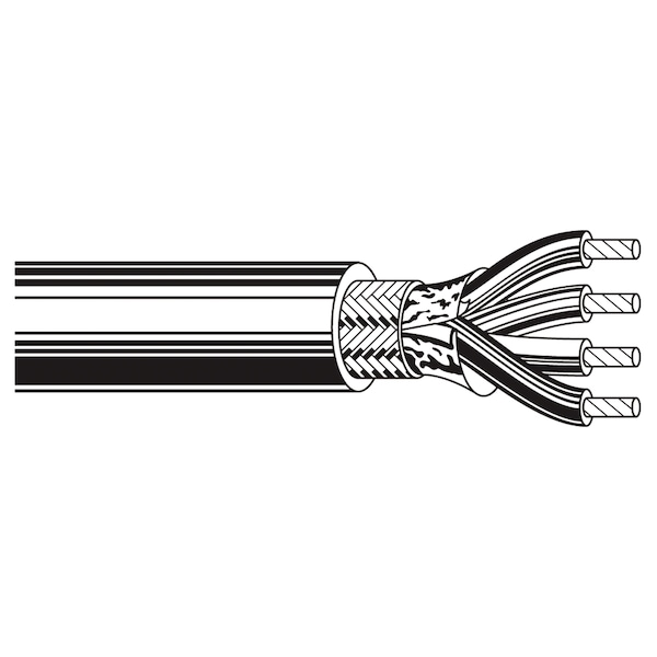 Belden Multi-conductor Cable, 22 AWG, 6 C, Chrome, PVC, Stranded, 300V AC, Indoor - 9942 0601000