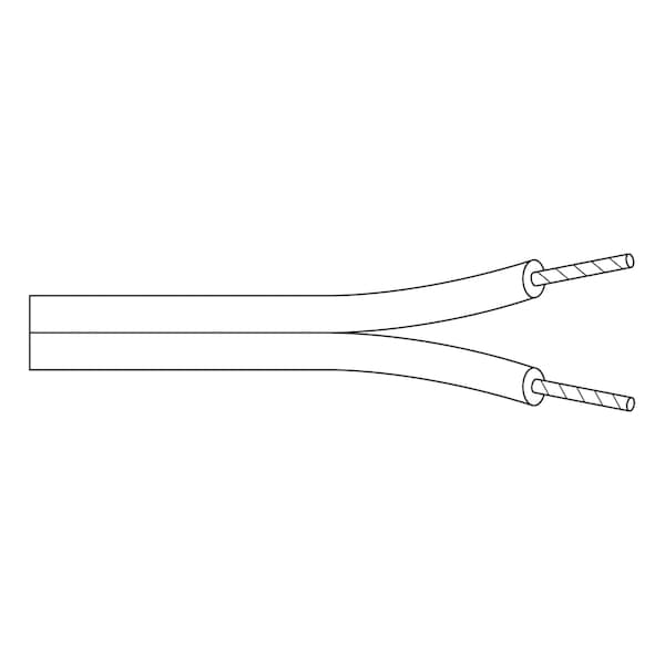 Belden Multi-Conductor Cable, 24 AWG, 2 C, Clear, PVC, Stranded, 300V AC, Indoor - 8782 3681000