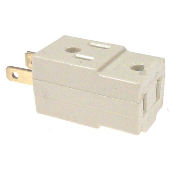 Ezgeneration Ivory Cube Triple Tap Plug-In Outlet Adapter - EZ82827