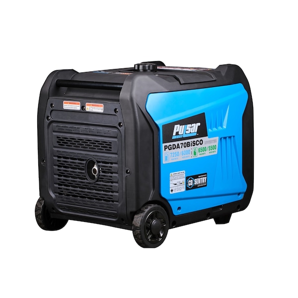 Pulsar Portable and Inverter Generator, 6,000 W/5,500 W Rated, 7,250 W/6,000 W Surge, 20 A A - PGDA70BISCO