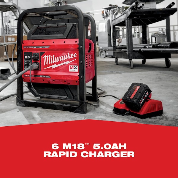 Milwaukee Tool Portable and Inverter Generator, 1,800 W Rated, 3,600 W Surge, 120V AC, 15 A A - MXF002-2XC