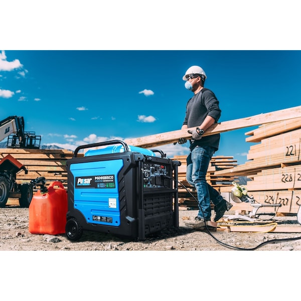 Pulsar Portable and Inverter Generator, Gasoline/Liquid Propane, 7,600 W/7,200 W Rated, 120/240V AC, 20 A - PGD95BISCO