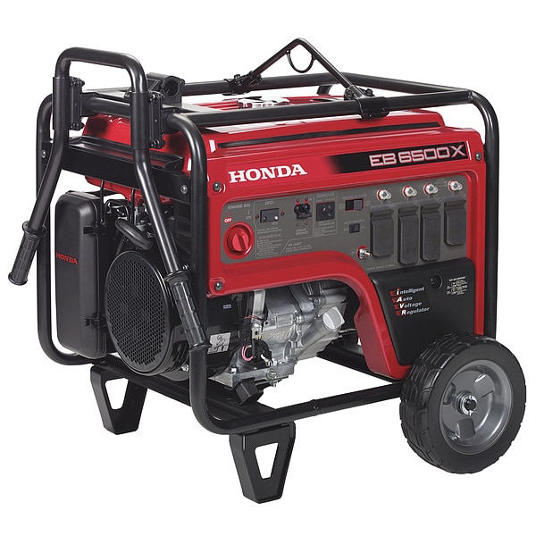 Honda Portable Generator, Gasoline, 5,500 W Rated, 6,500 W Surge, Recoil Start, 120/240V AC - EB6500X1AN