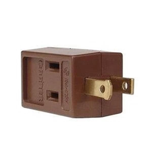 Cooper Instruments BP4400B BRN 3 Outlet Adapter - Brown, 5PK - BP4400B   BRN