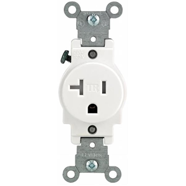 Ezgeneration 20 Amp White Single Power Tamper Resistant Outlet - EZ337112