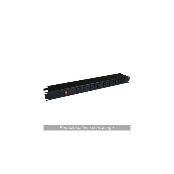 Hammond 20A RACK MOUNT, 6 REC ON REAR - 1589H6F1BKRR