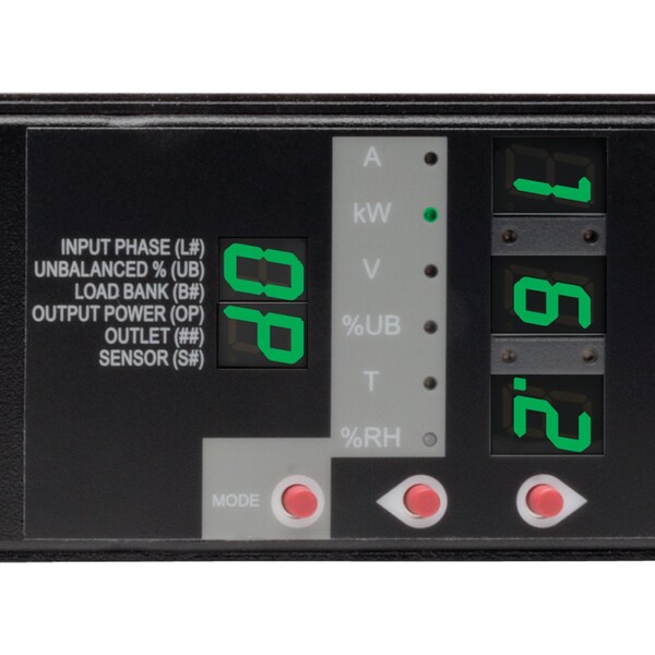 Tripp Lite PDU, 3-Ph, Switched, 16.2kW, 6 C13, 12 C19, 0U - PDU3VSR6G60A