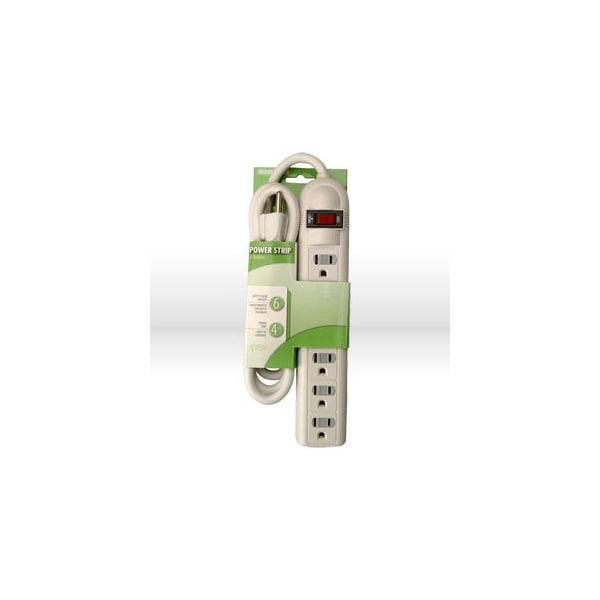Southwire Plugs, 6 Outlet Plastic Pwr Switch w/ CB Reset Button was 04622 - 041402-88-01