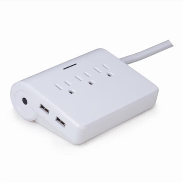Globe Electric Globe Electric 229309 White 3 Outlet Power Strip - 229309