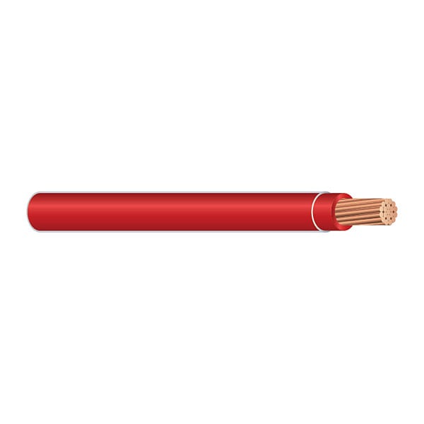 Southwire THHN; THWN, Building Wire, Copper, 10 AWG, 1C, Red, Stranded, 25 ft - 22975755